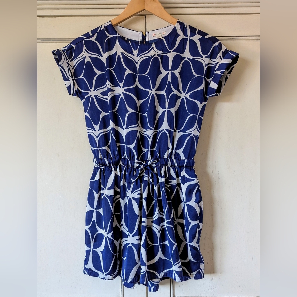 J.Crew girls navy silky romper
